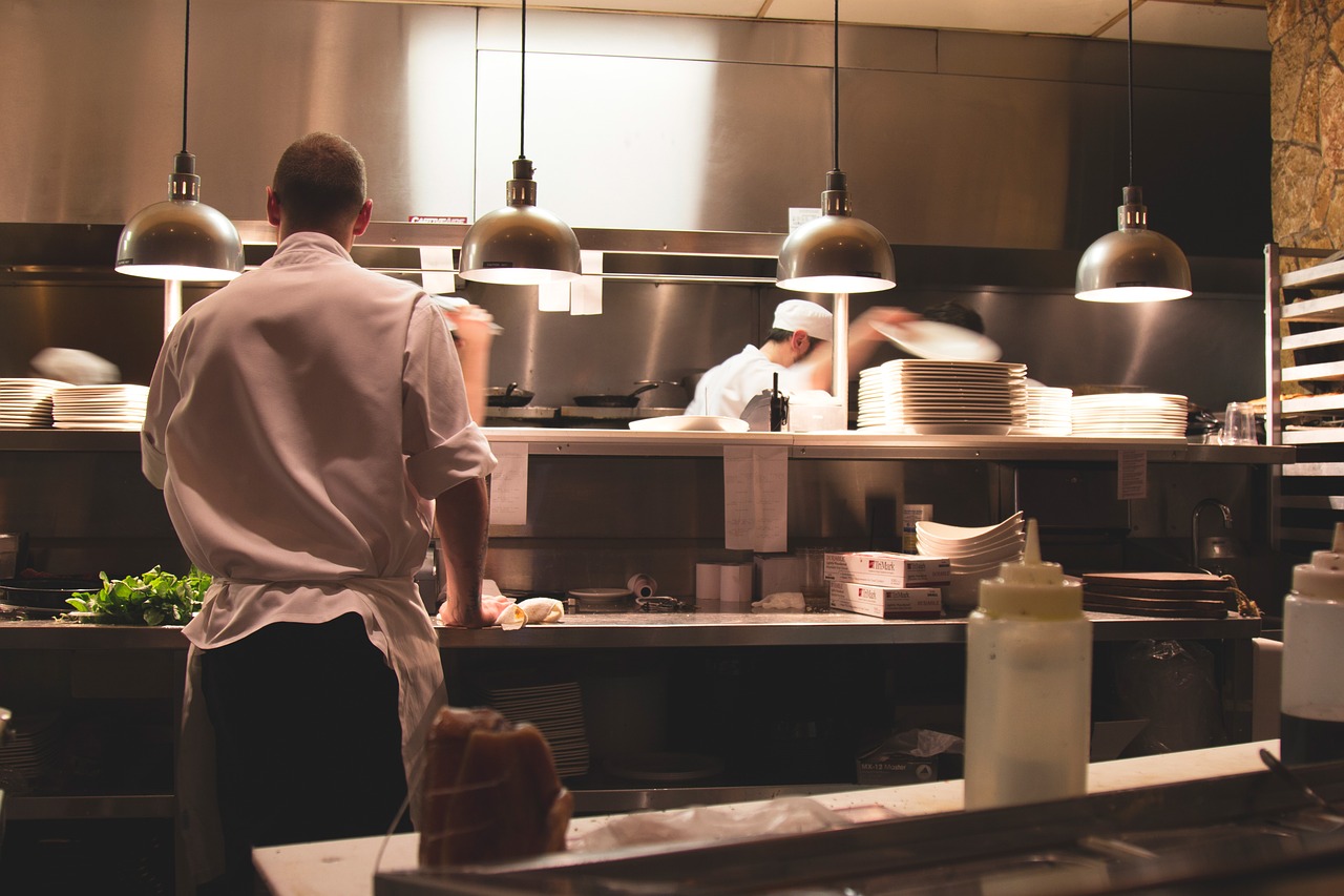Chef preparing dish